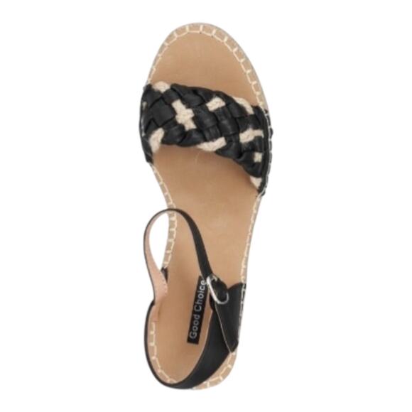 GC Shoes Women's Cati Espadrille Wedge Sandals Black Size 10 M - Picture 3 of 4